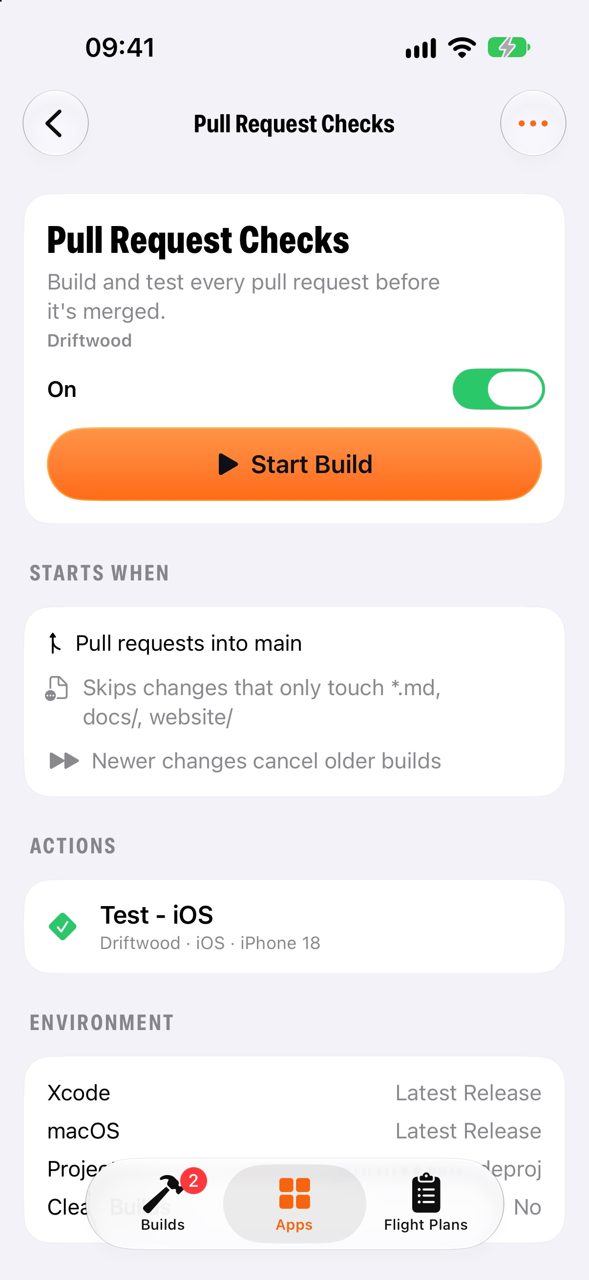 Editing a workflow's start conditions and actions